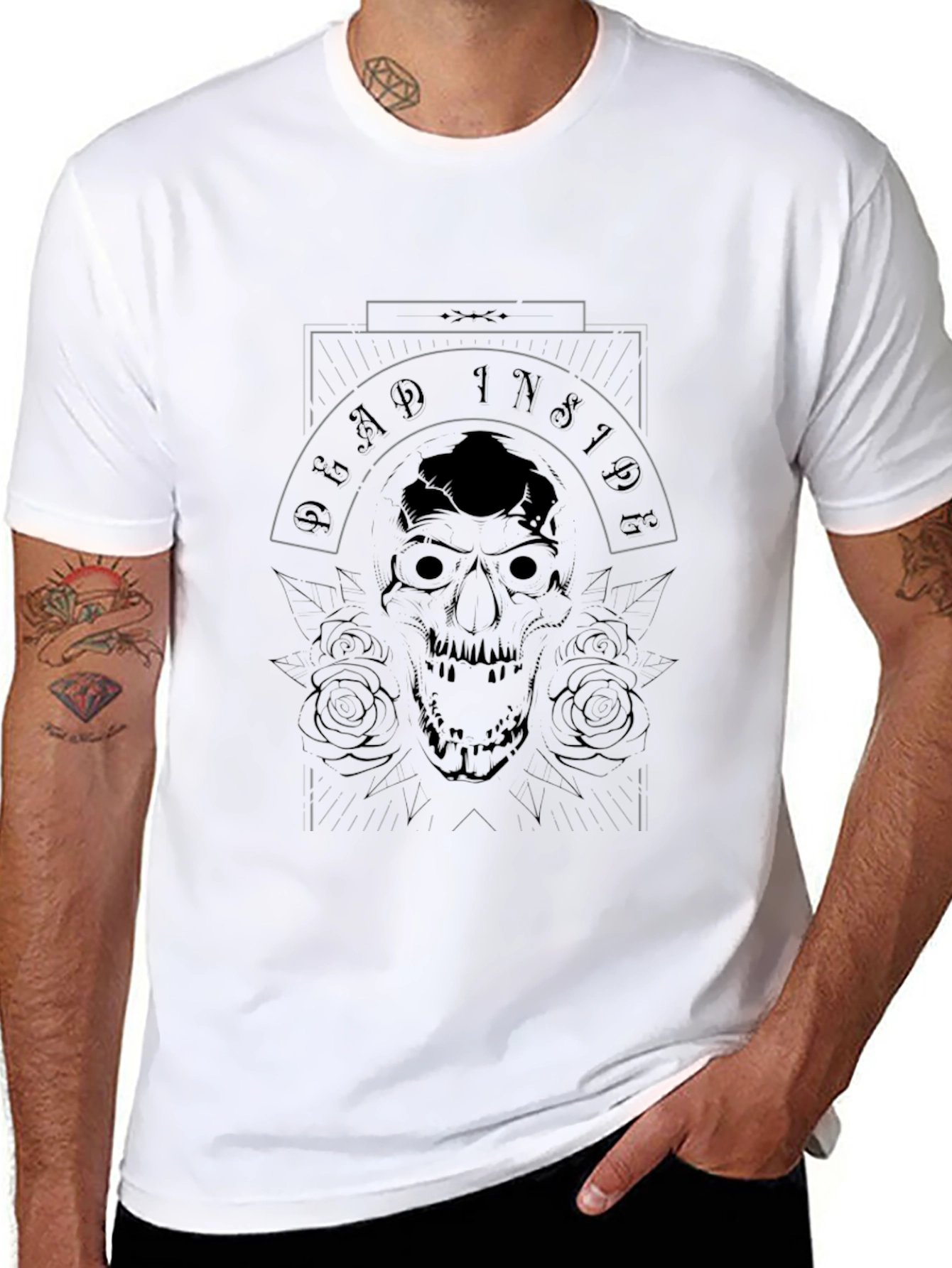 Dead Inside Graphic Print T-Shirt