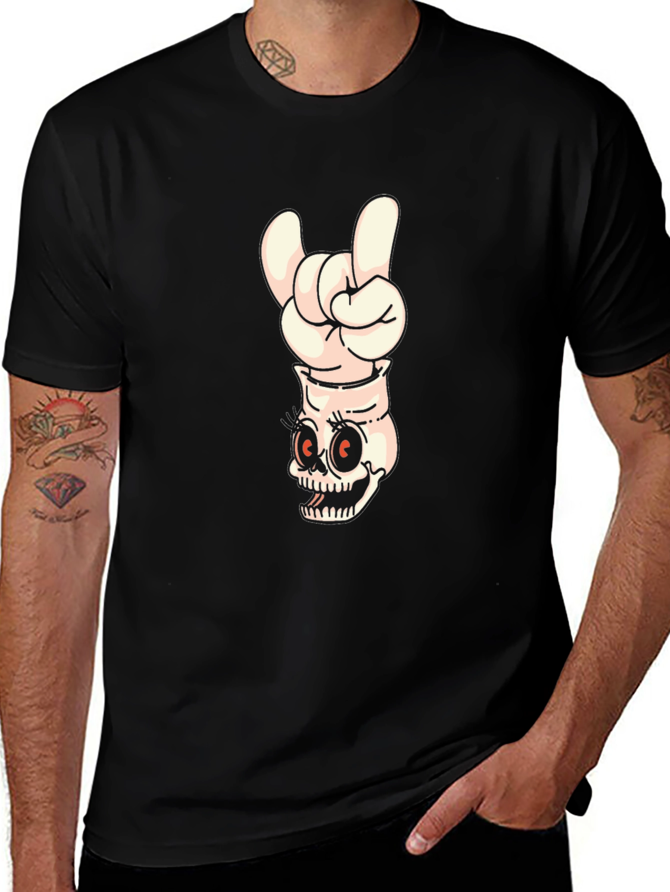Rock On Skeleton Graphic Tee