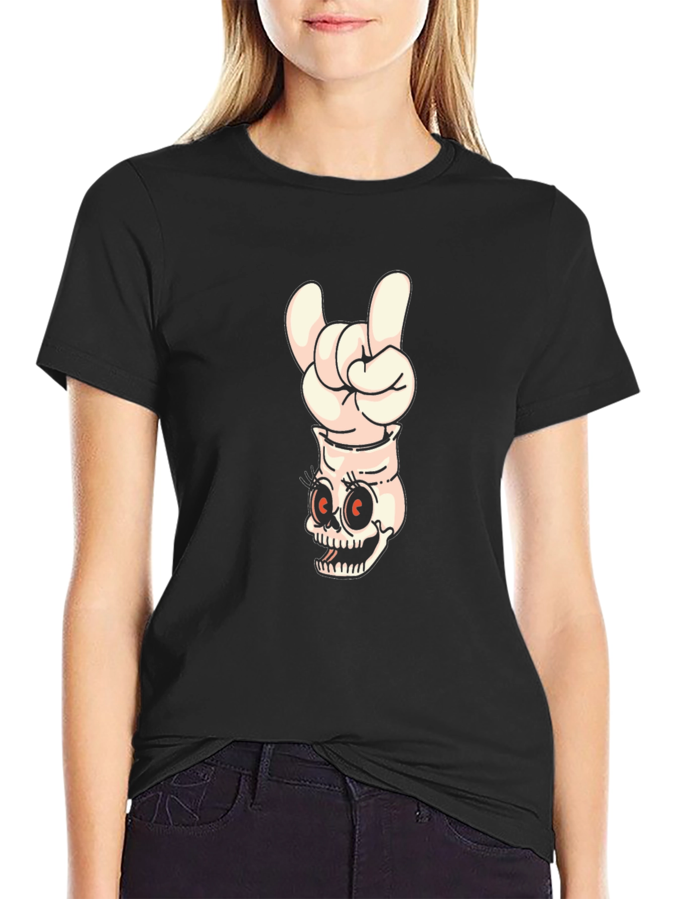Rock On Skeleton Graphic Tee