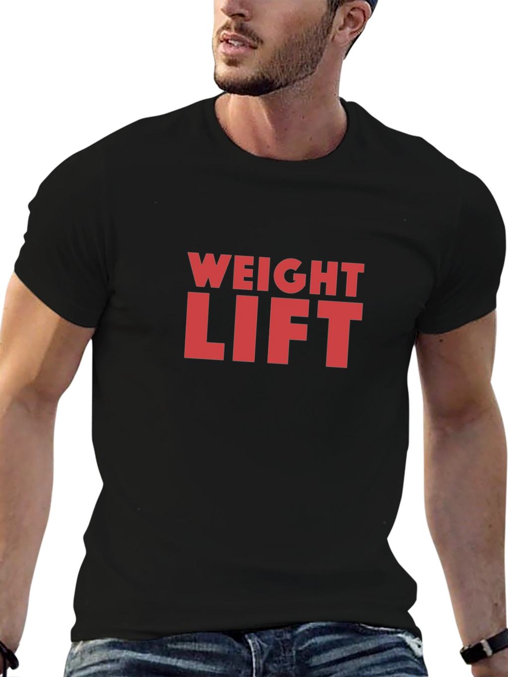 Weight Lift Graphic Tee - Black