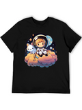 Cute Astro Cat Graphic Tee
