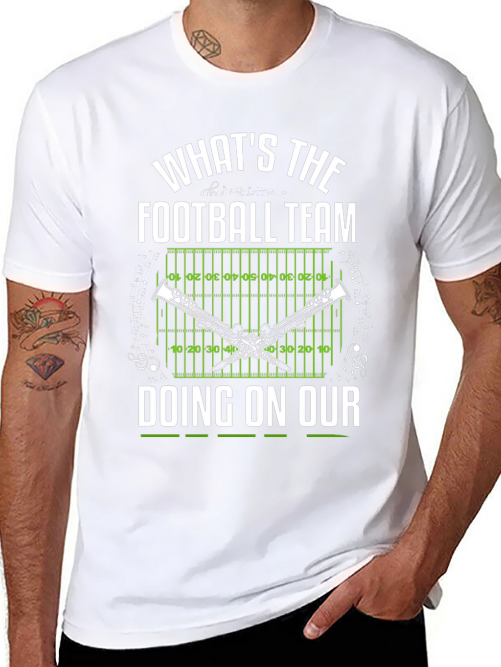 Funny Band T-Shirt: Football Team Clarinet Player