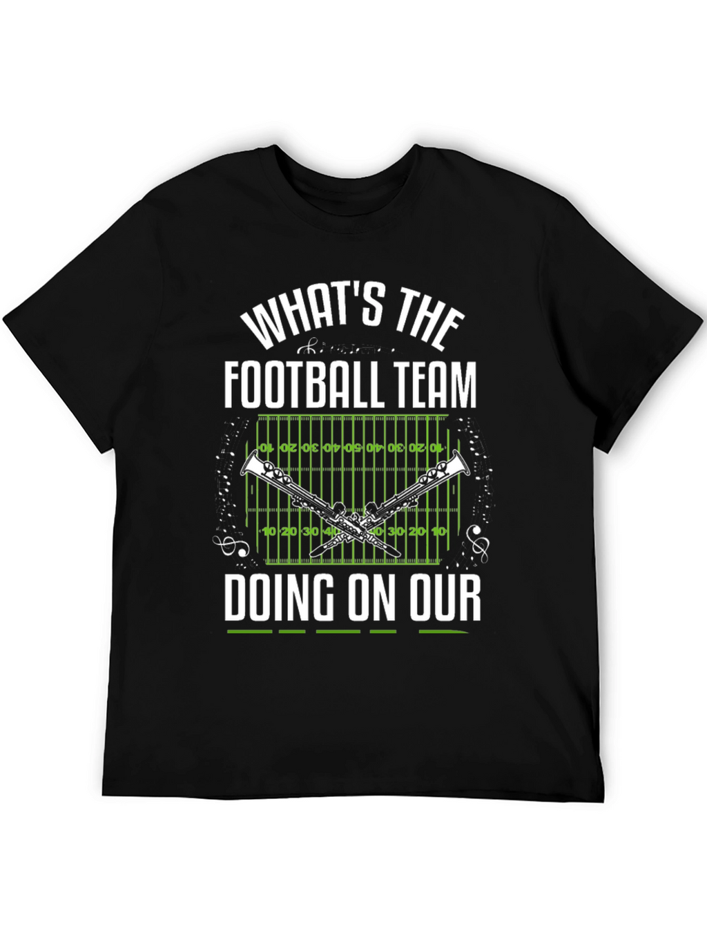 Funny Band T-Shirt: Football Team Clarinet Player