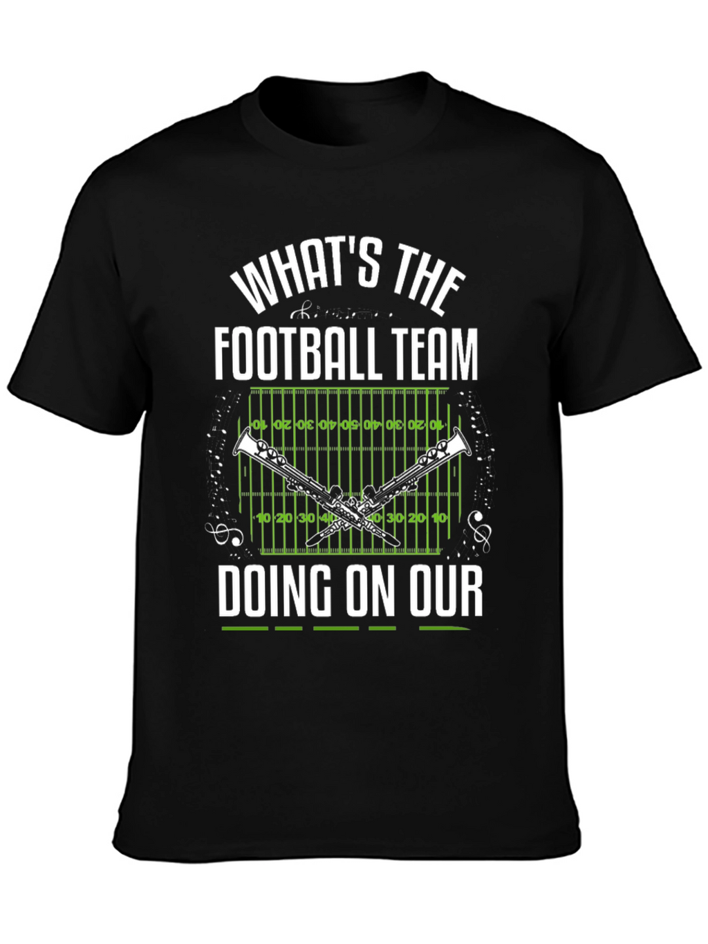 Funny Band T-Shirt: Football Team Clarinet Player