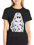 Ghost with Roses Graphic Tee