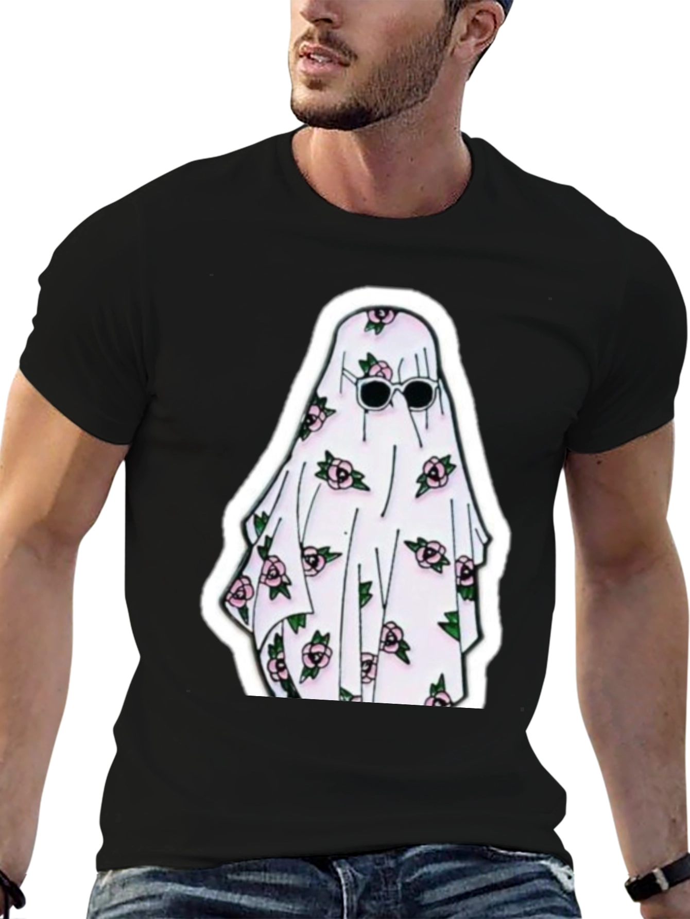 Ghost with Roses Graphic Tee