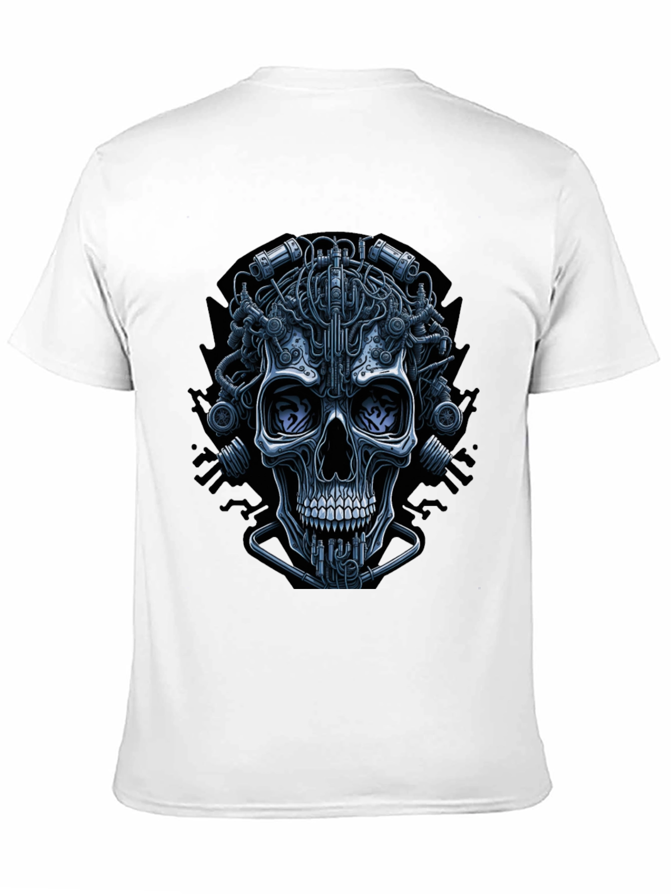 Cyberpunk Skull Graphic Tee - Edgy Streetwear