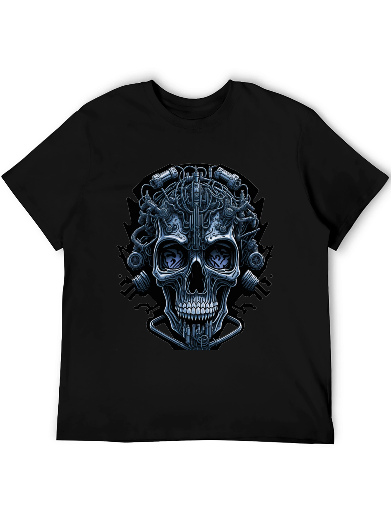 Cyberpunk Skull Graphic Tee - Edgy Streetwear