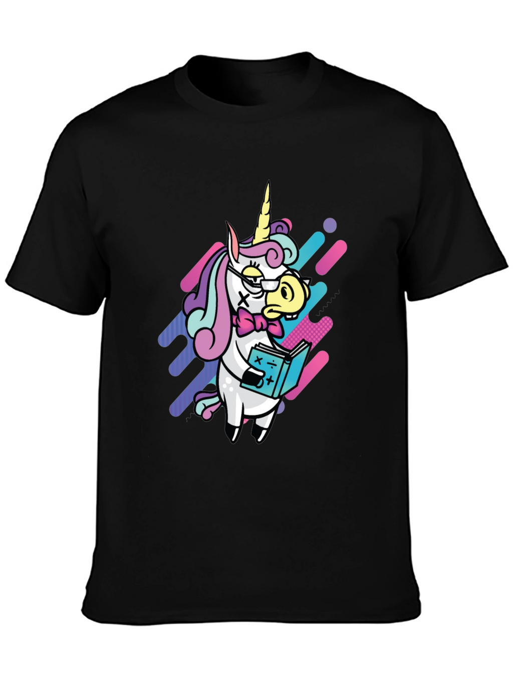 Nerdy Unicorn T-Shirt - Black