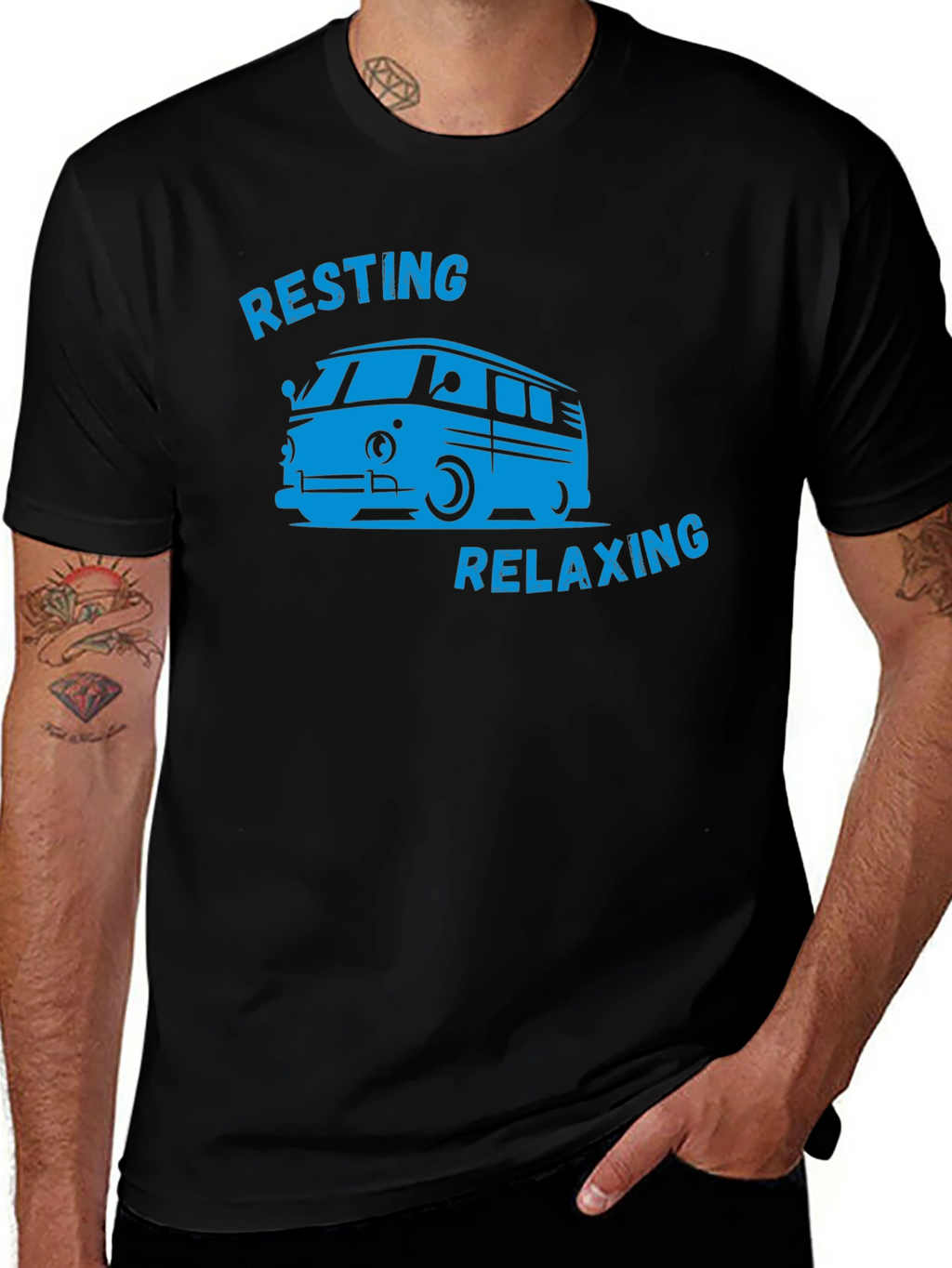 Resting Relaxing Van Graphic T-Shirt