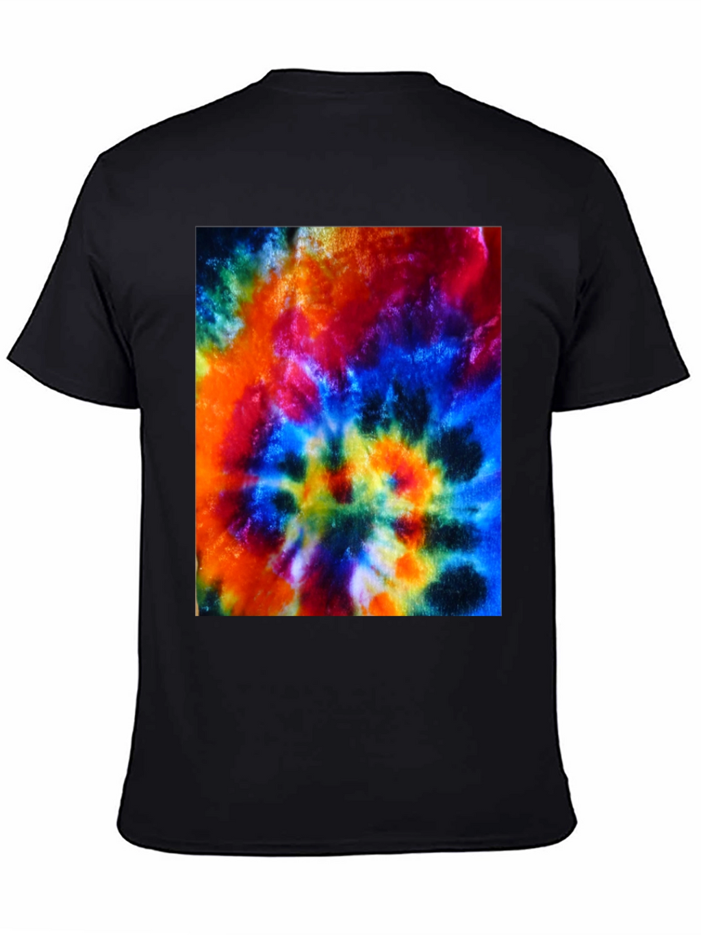 Psychedelic Tie-Dye Graphic Black T-Shirt
