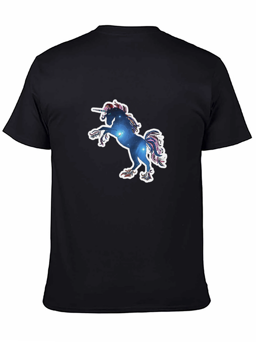 Unicorn Galaxy Graphic Tee - Black