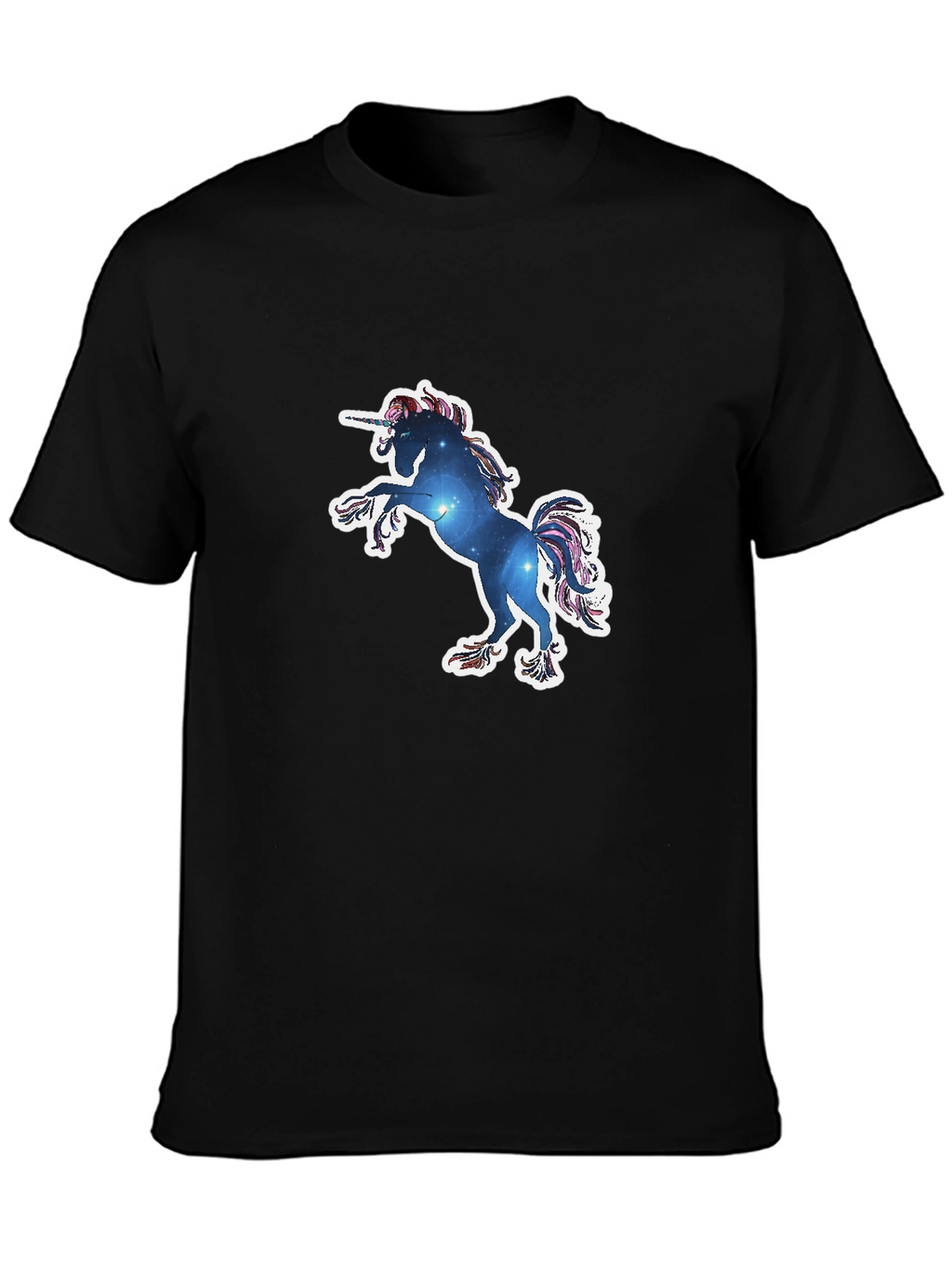 Unicorn Galaxy Graphic Tee - Black