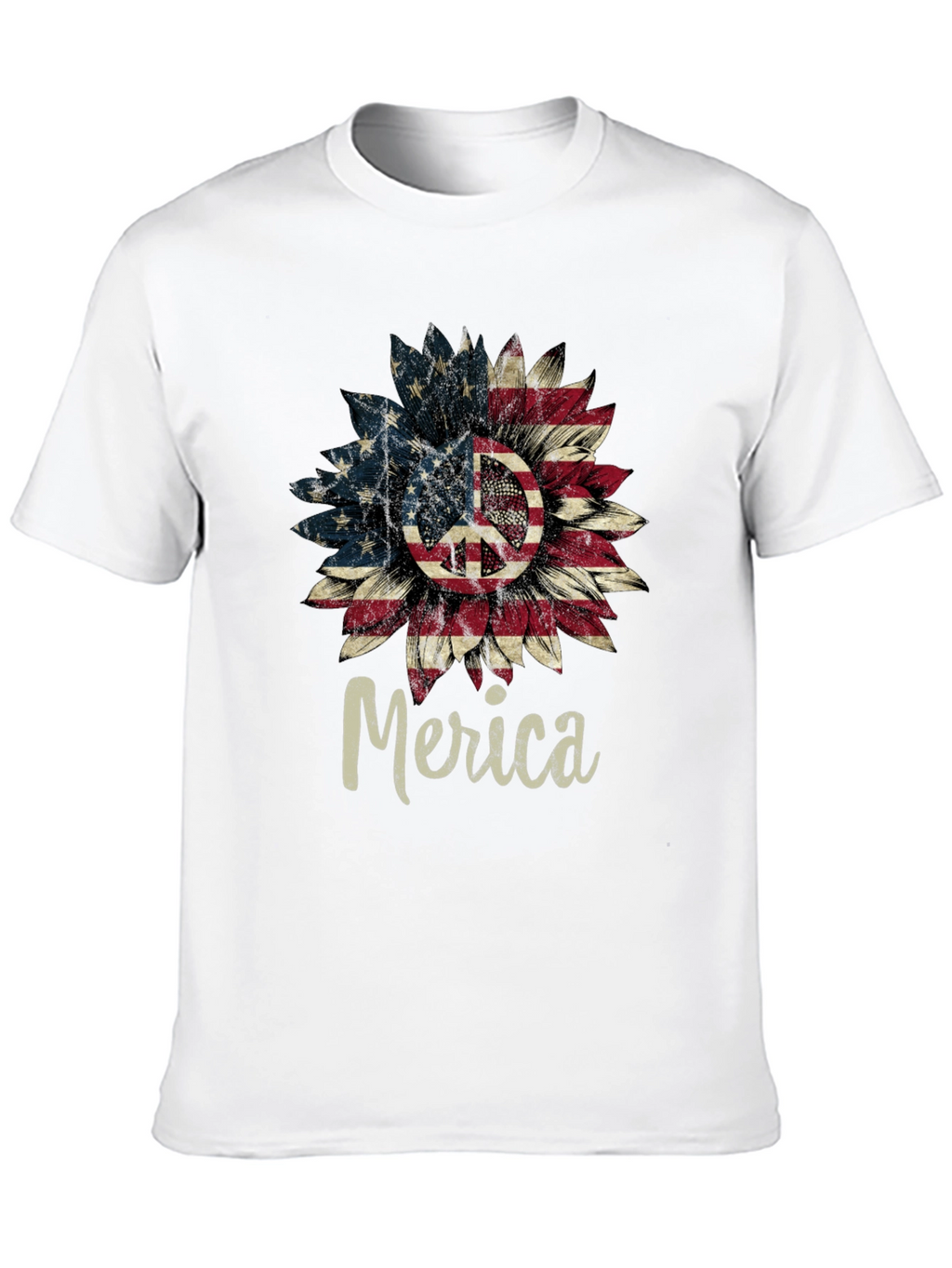 Patriotic Peace Sign Sunflower T-Shirt