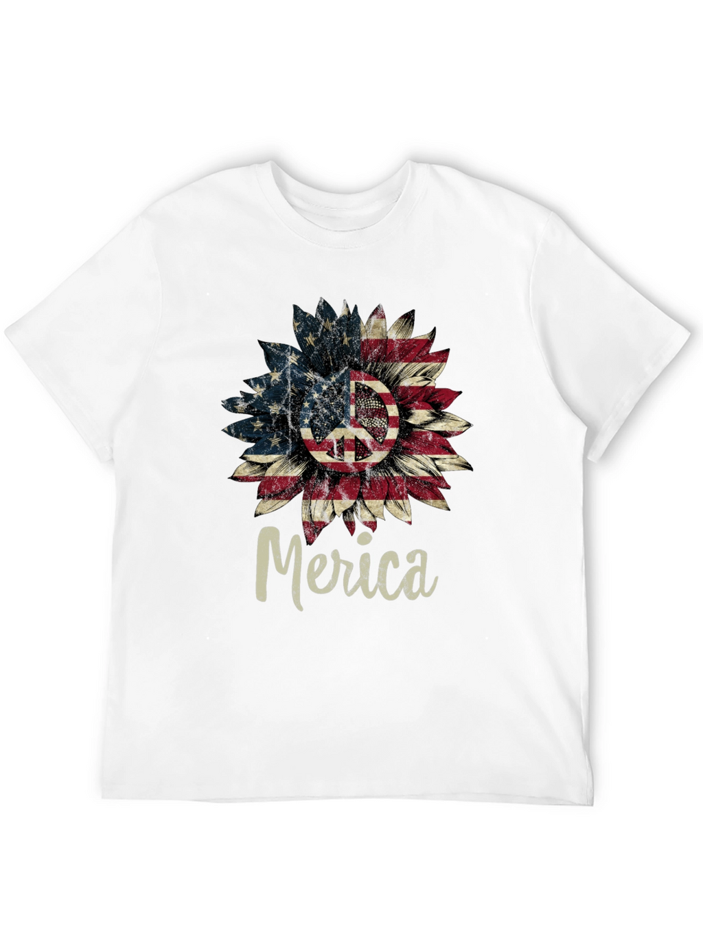 Patriotic Peace Sign Sunflower T-Shirt