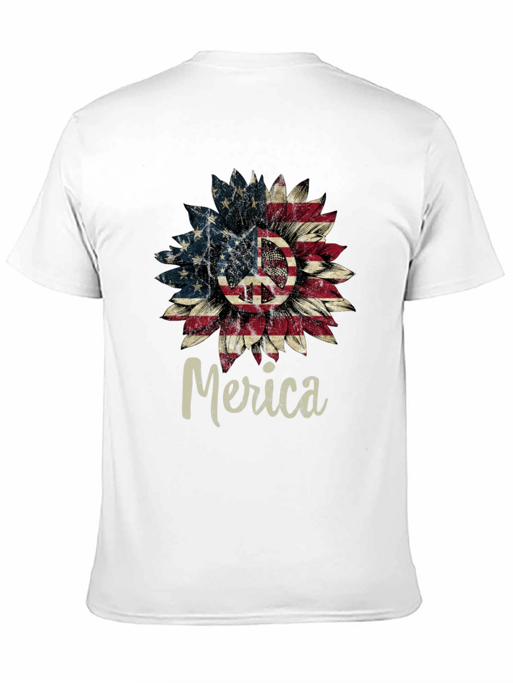 Patriotic Peace Sign Sunflower T-Shirt