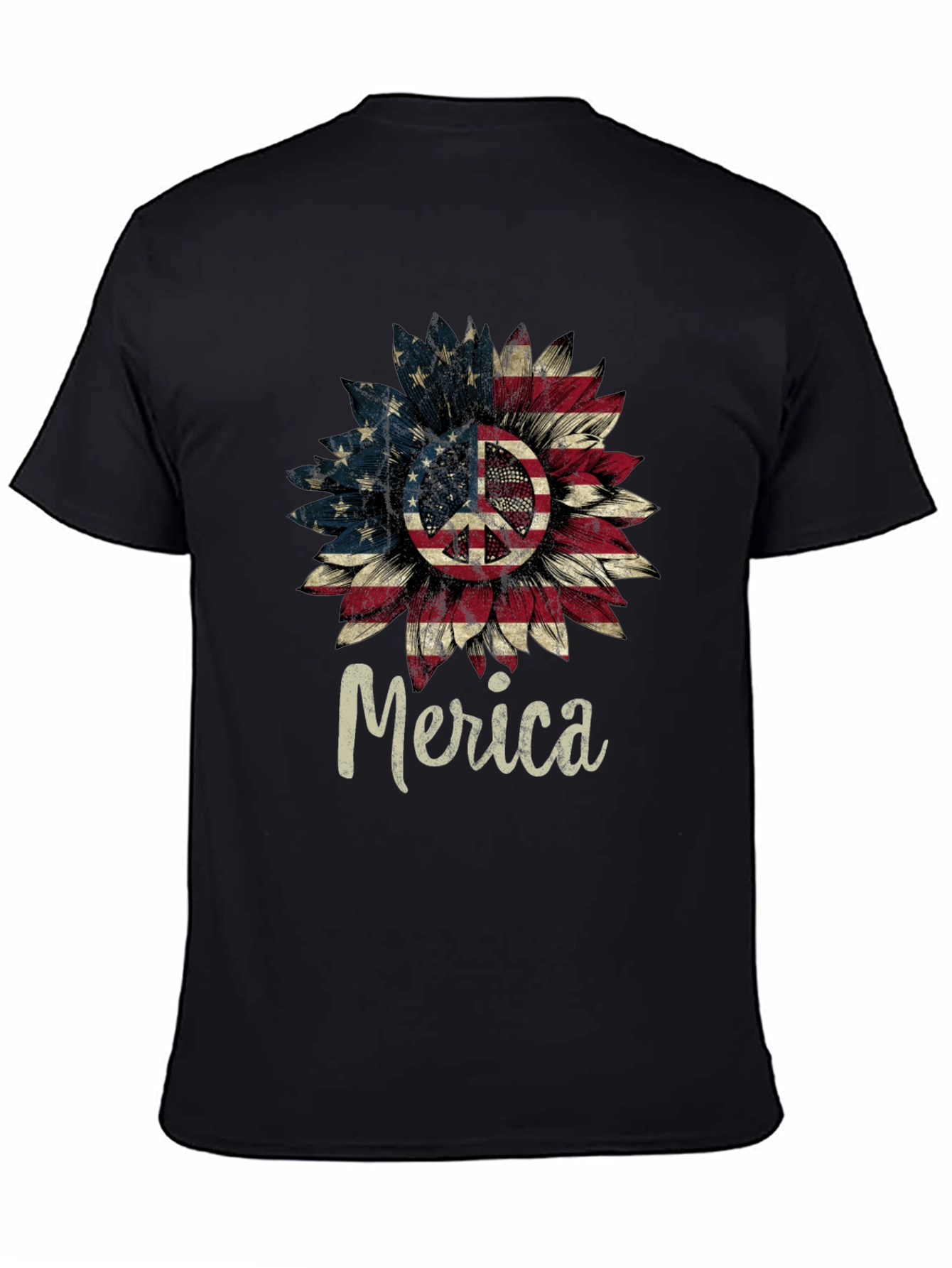 Patriotic Peace Sign Sunflower T-Shirt