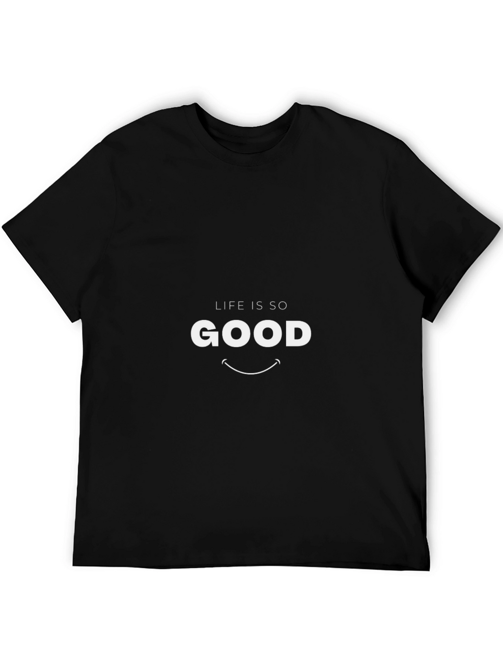 Life is So Good Black Graphic Tee