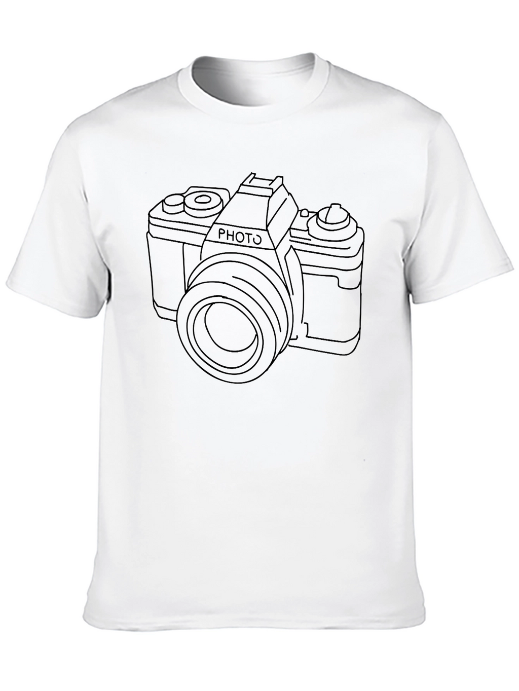 Mens Black Photo Camera Graphic Tee