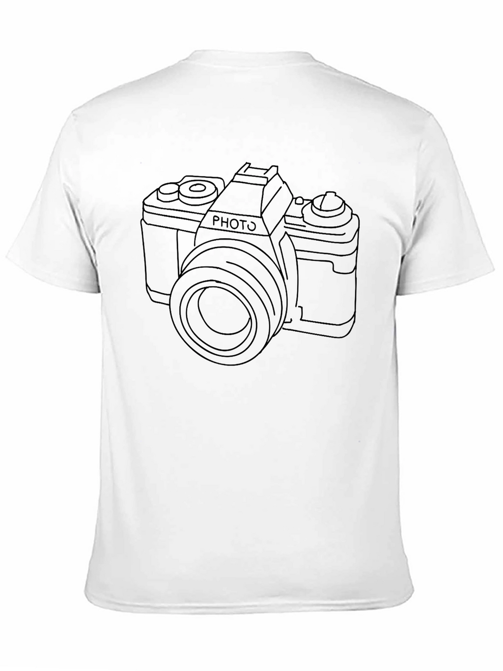 Mens Black Photo Camera Graphic Tee