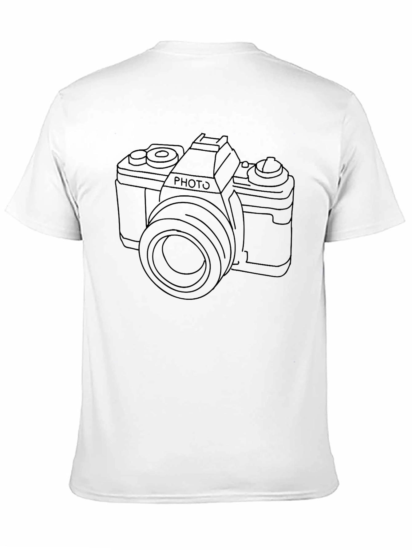 Mens Black Photo Camera Graphic Tee