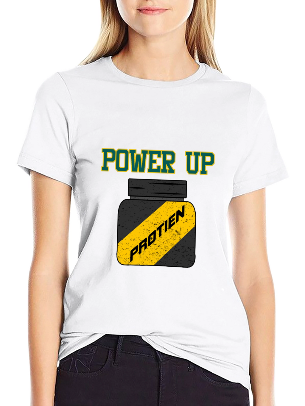 Power Up Protein Gym T-Shirt - Black