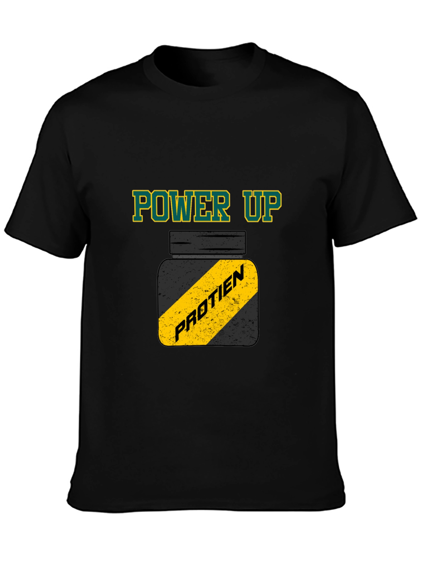 Power Up Protein Gym T-Shirt - Black