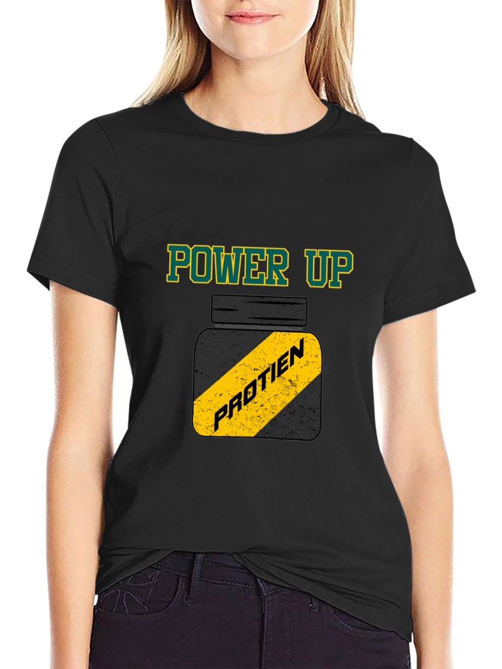 Power Up Protein Gym T-Shirt - Black