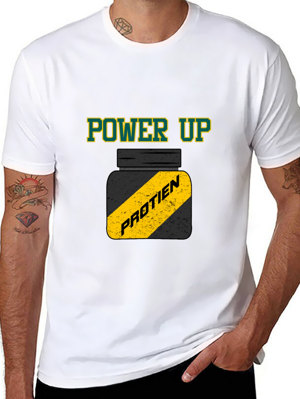 Power Up Protein Gym T-Shirt - Black