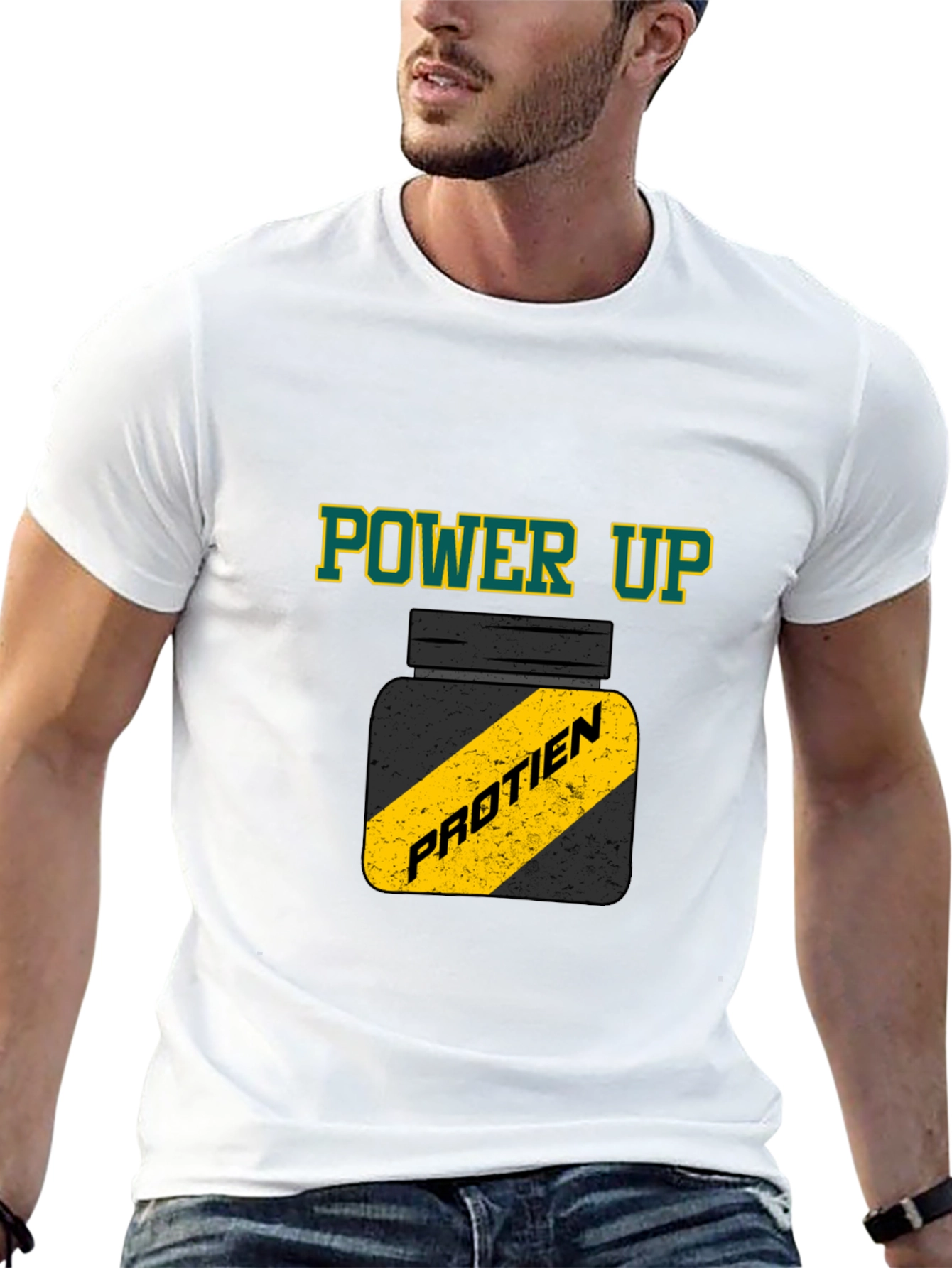 Power Up Protein Gym T-Shirt - Black