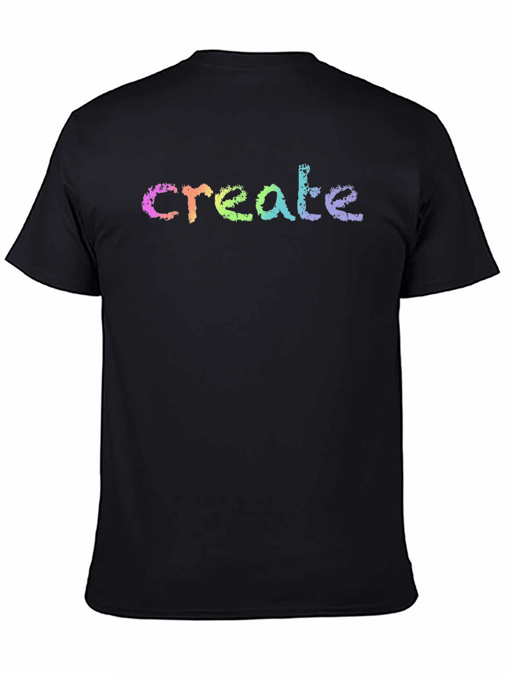 Create Rainbow T-Shirt - Black Cotton Tee
