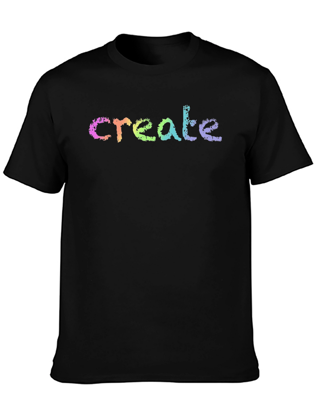 Create Rainbow T-Shirt - Black Cotton Tee