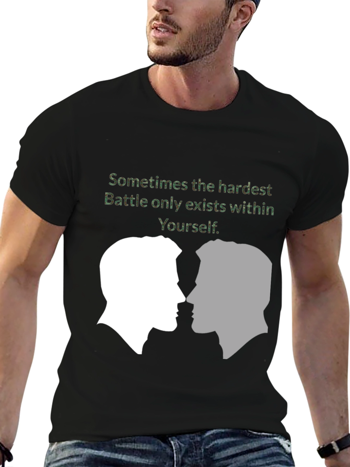 Introspective T-Shirt: Hardest Battle Within Yourself Graphic Tee