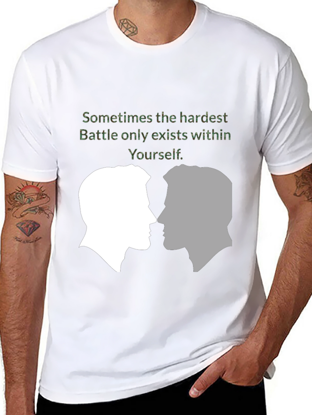 Introspective T-Shirt: Hardest Battle Within Yourself Graphic Tee