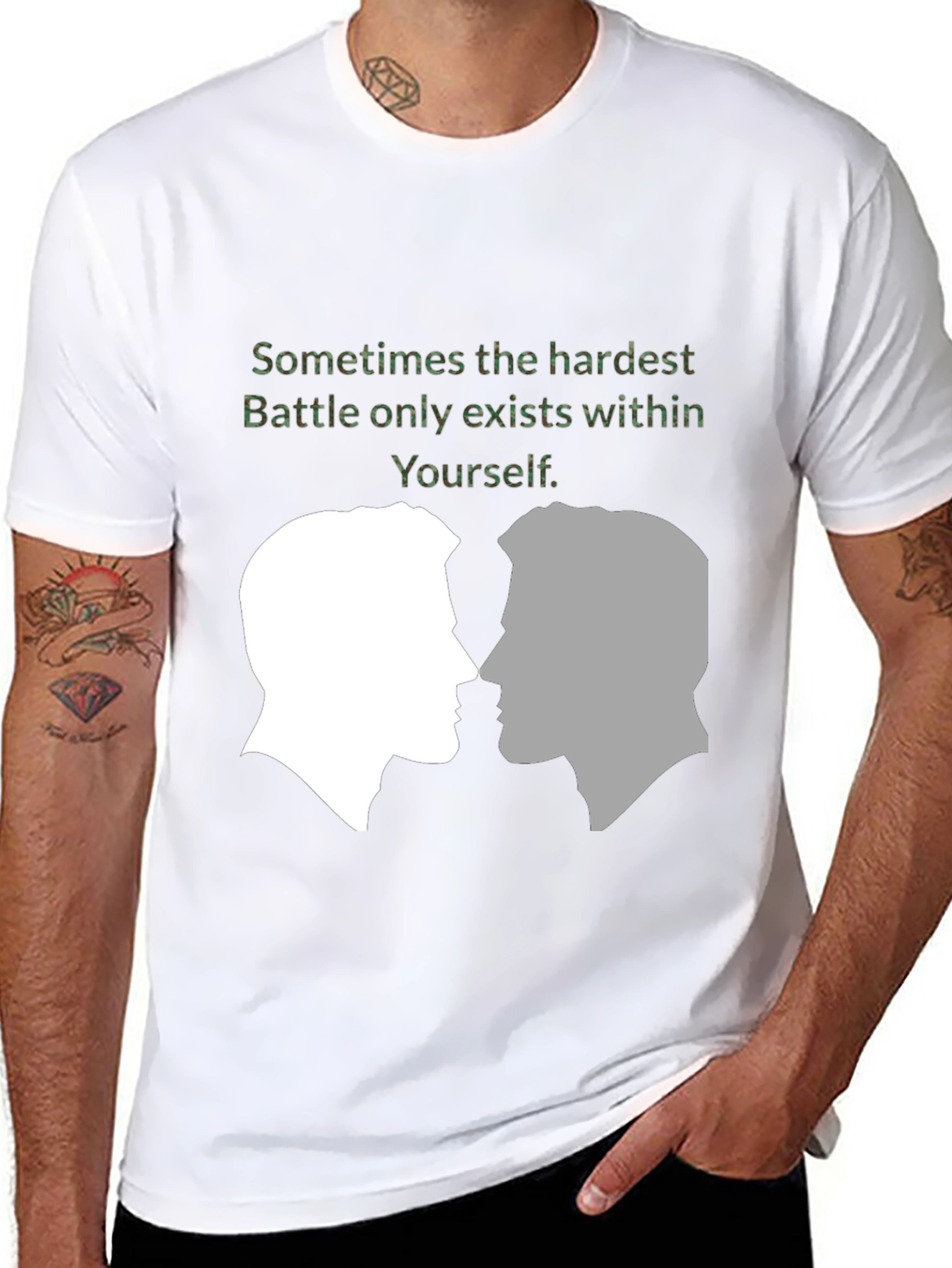Introspective T-Shirt: Hardest Battle Within Yourself Graphic Tee