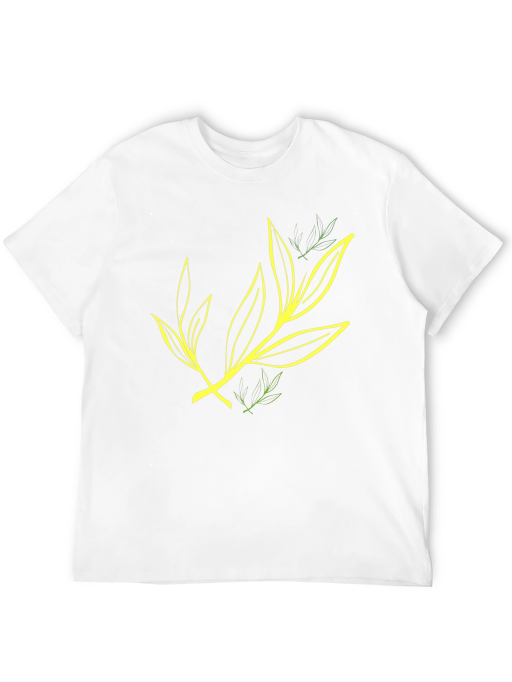 Leaf Design Black T-Shirt for Casual Wear