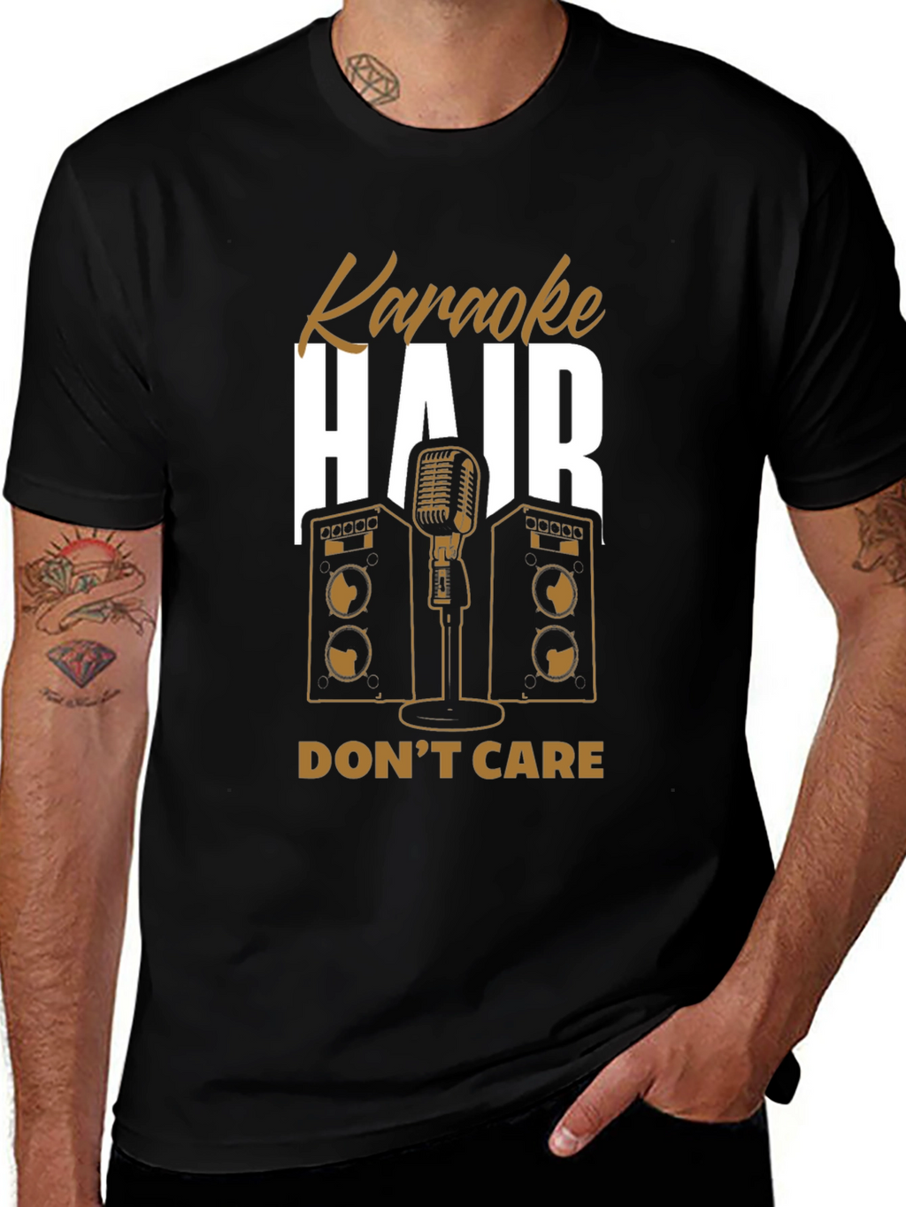 Karaoke Hair Dont Care Graphic Tee