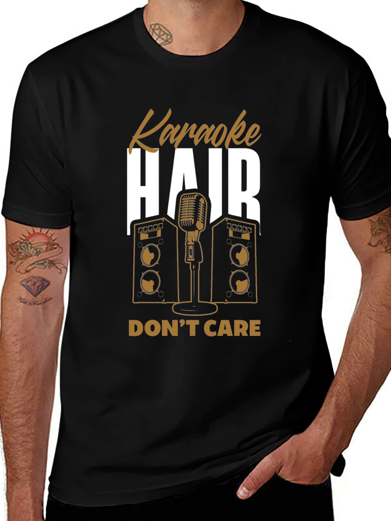 Karaoke Hair Dont Care Graphic Tee