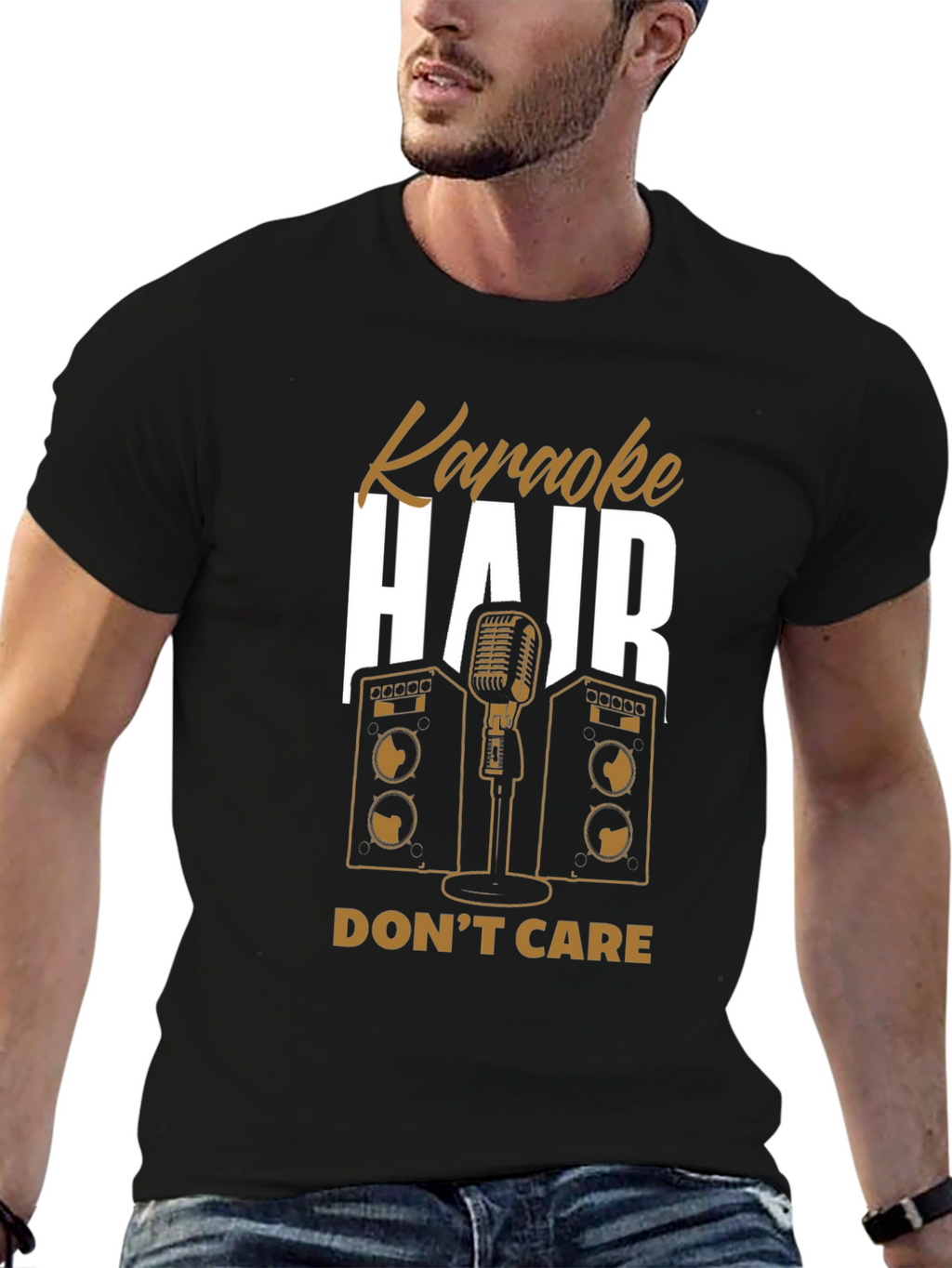Karaoke Hair Dont Care Graphic Tee