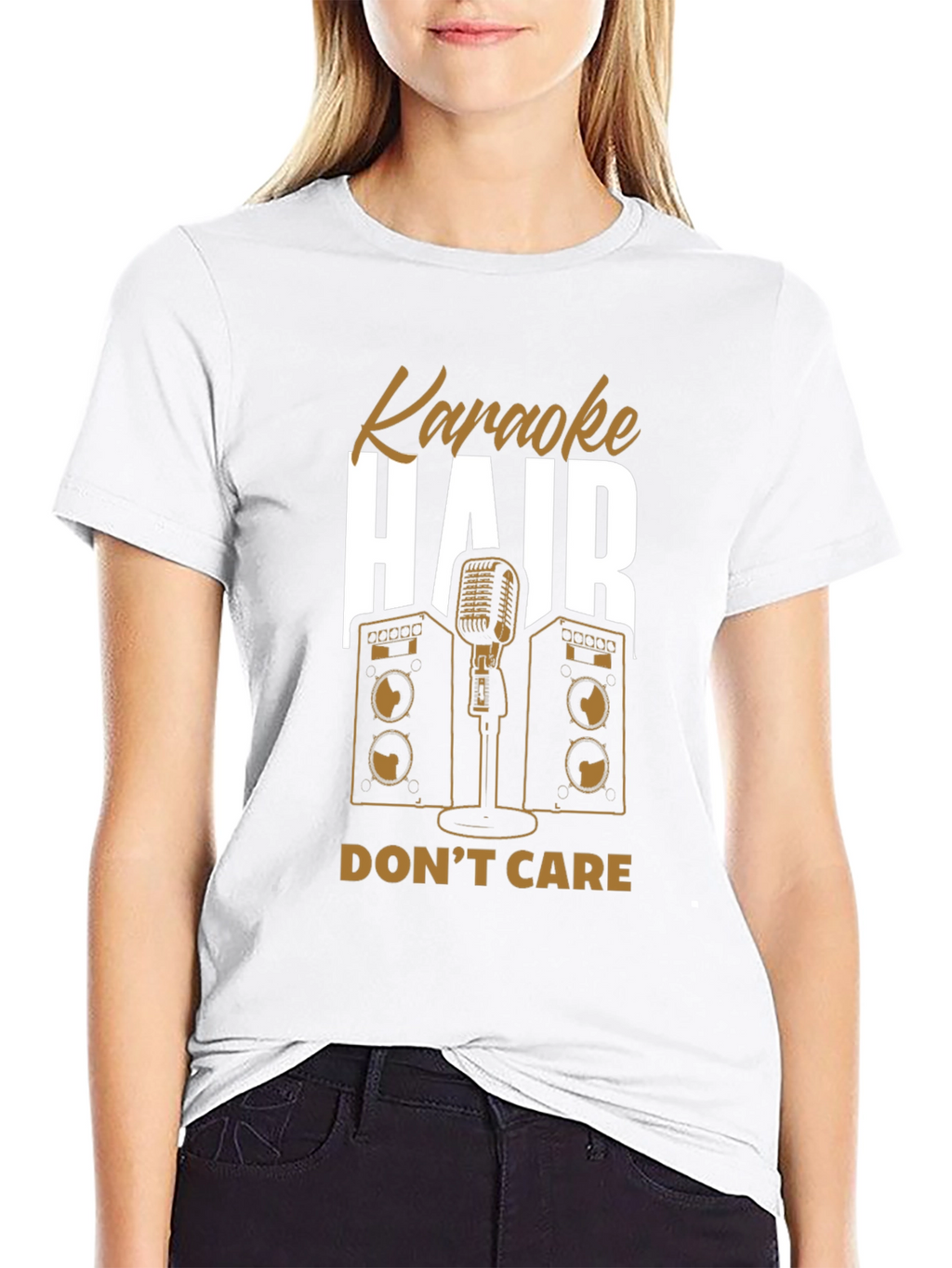 Karaoke Hair Dont Care Graphic Tee