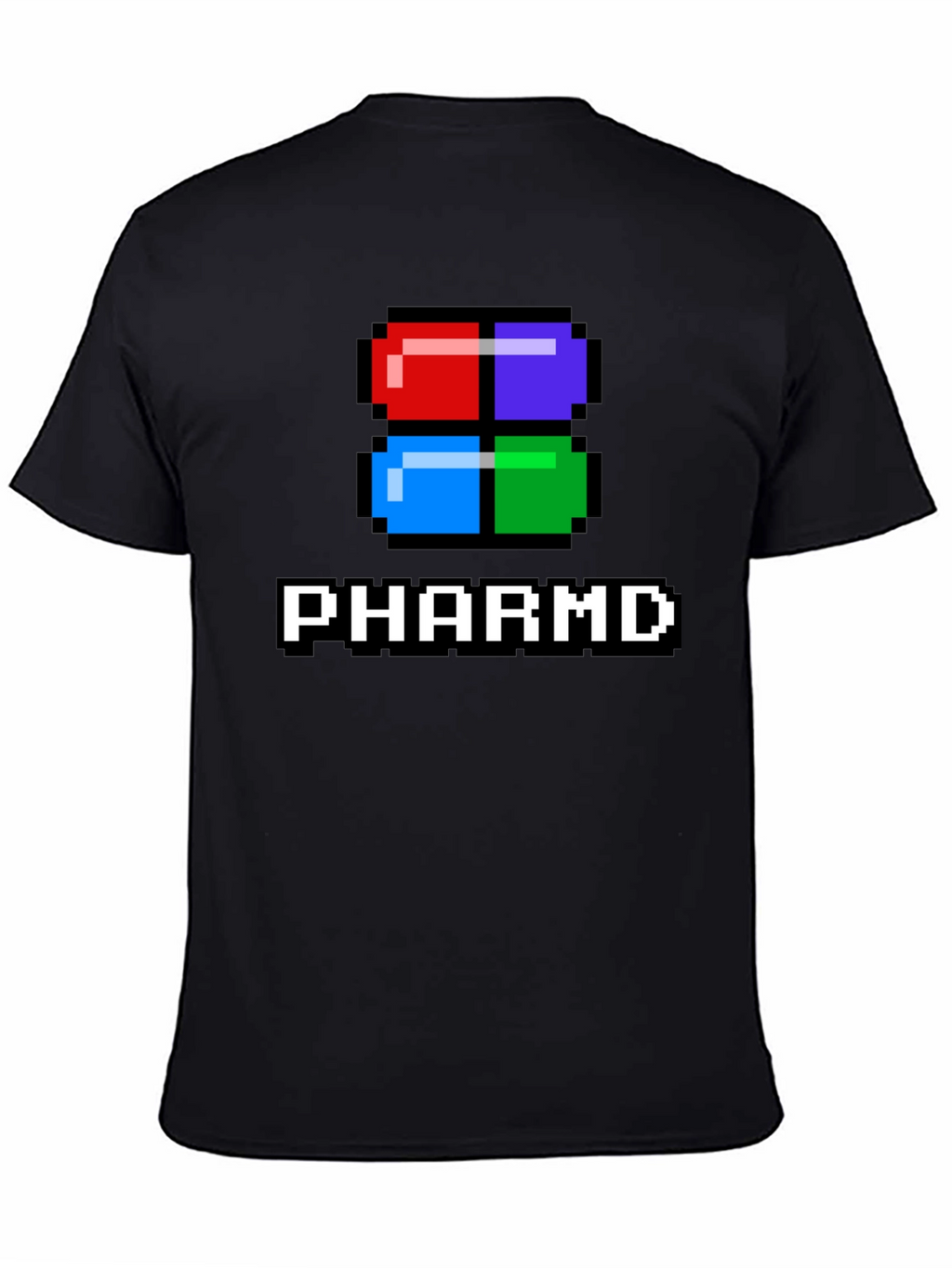 PharmD Pixel Pill Black T-Shirt