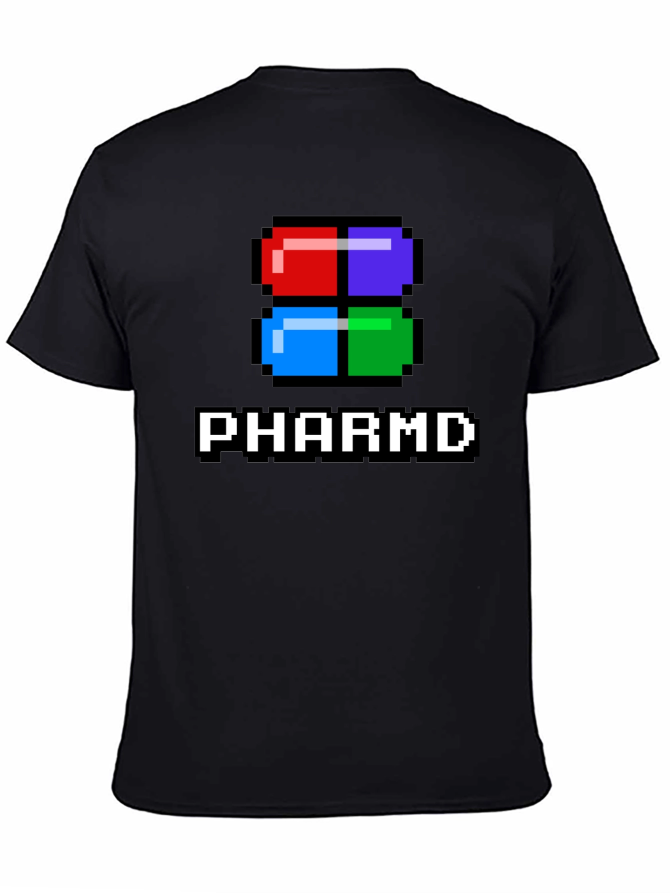 PharmD Pixel Pill Black T-Shirt
