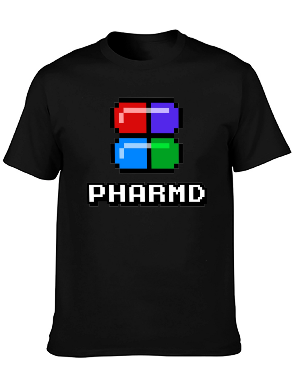 PharmD Pixel Pill Black T-Shirt