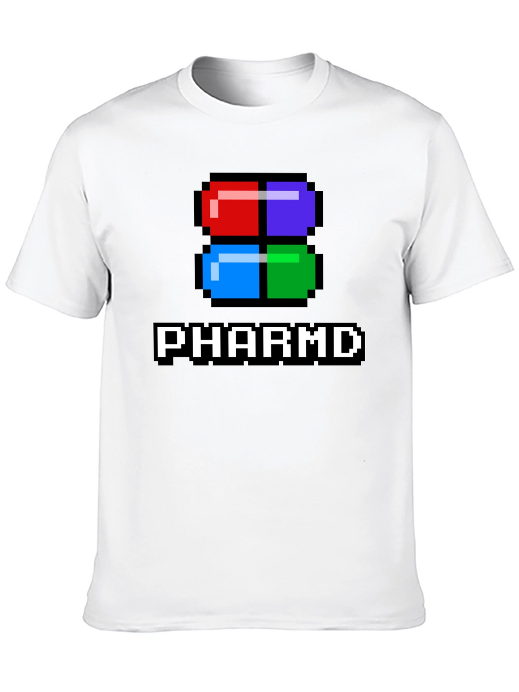 PharmD Pixel Pill Black T-Shirt