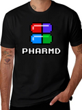 PharmD Pixel Pill Black T-Shirt