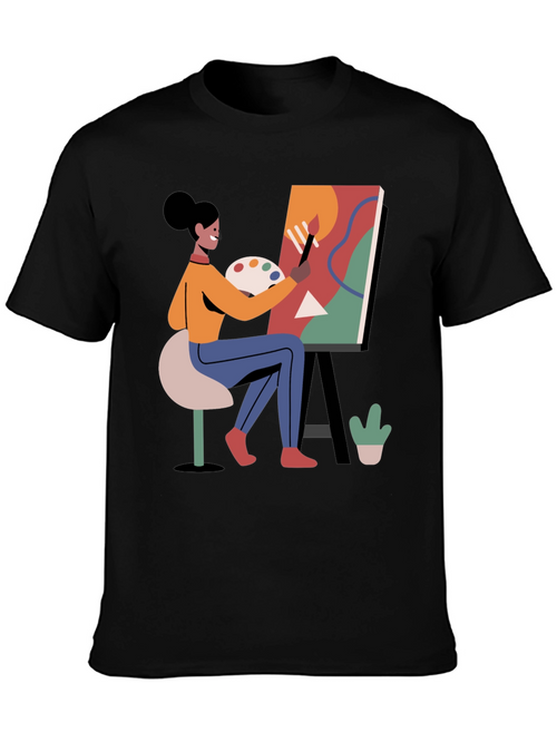 Artist Painting T-Shirt - Creative Graphic Tee
