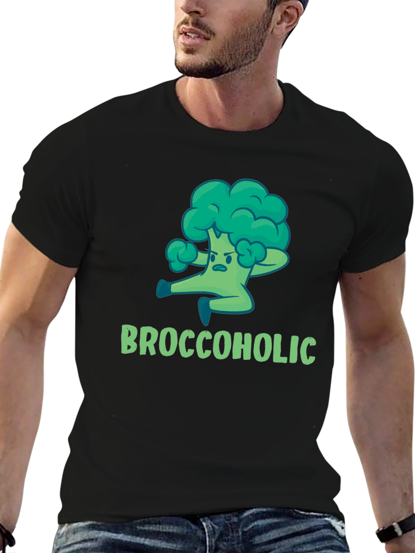 Broccoholic T-Shirt: Funny Broccoli Lover Tee