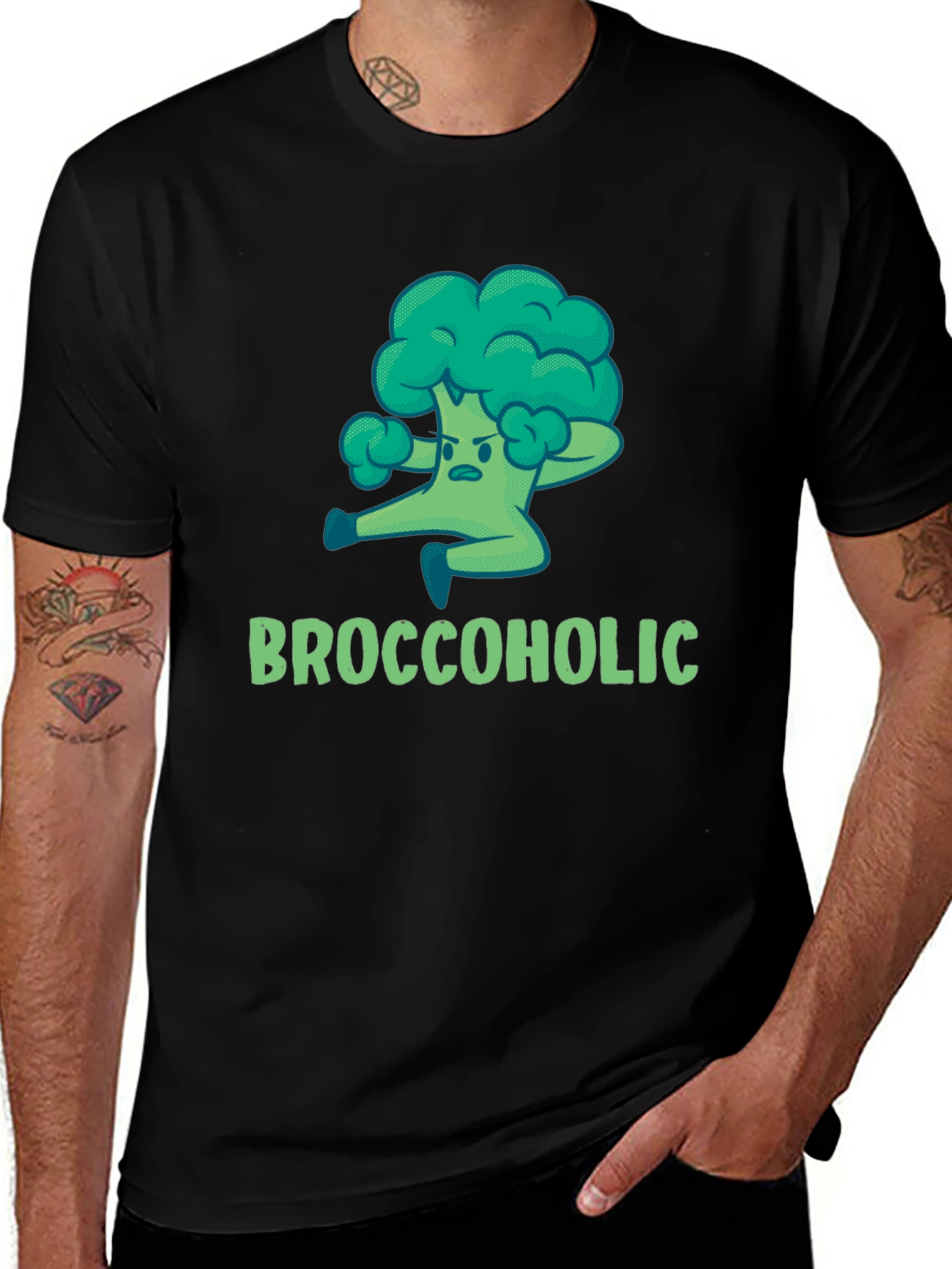 Broccoholic T-Shirt: Funny Broccoli Lover Tee