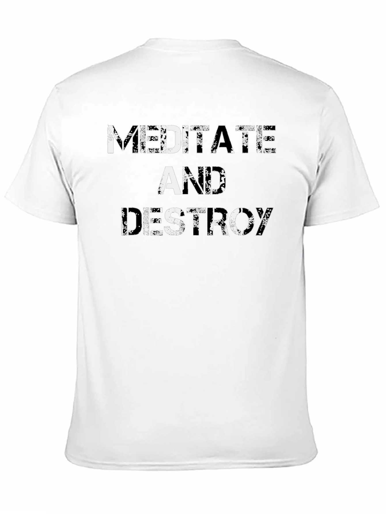 Meditate And Destroy Black Graphic Tee