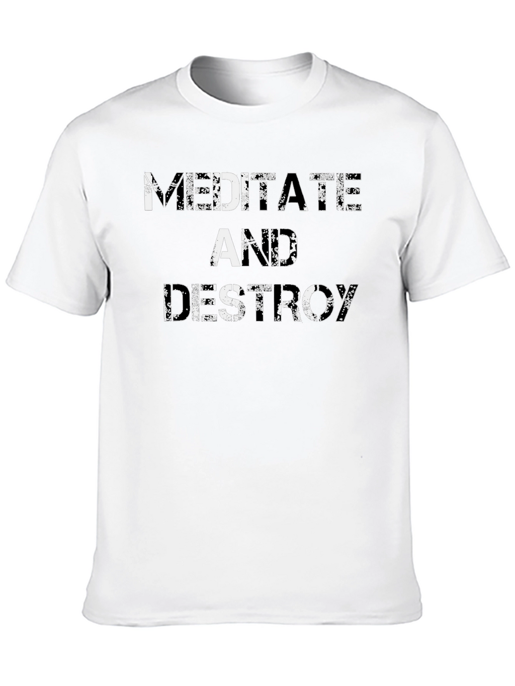 Meditate And Destroy Black Graphic Tee